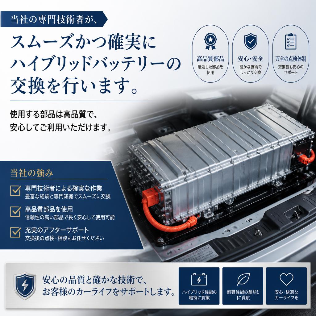 Auto Service Rのハイブリッドバッテリー交換サービス