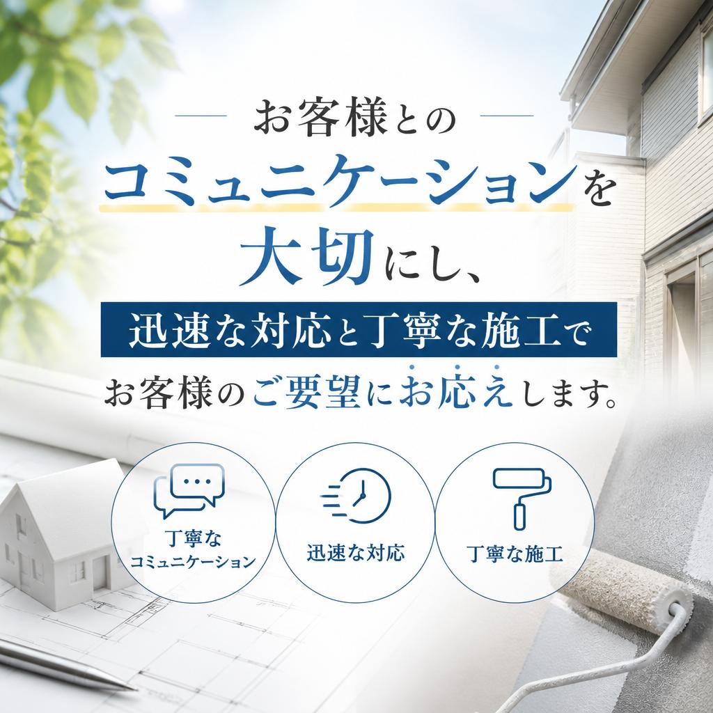 4. 迅速な対応と丁寧な施工