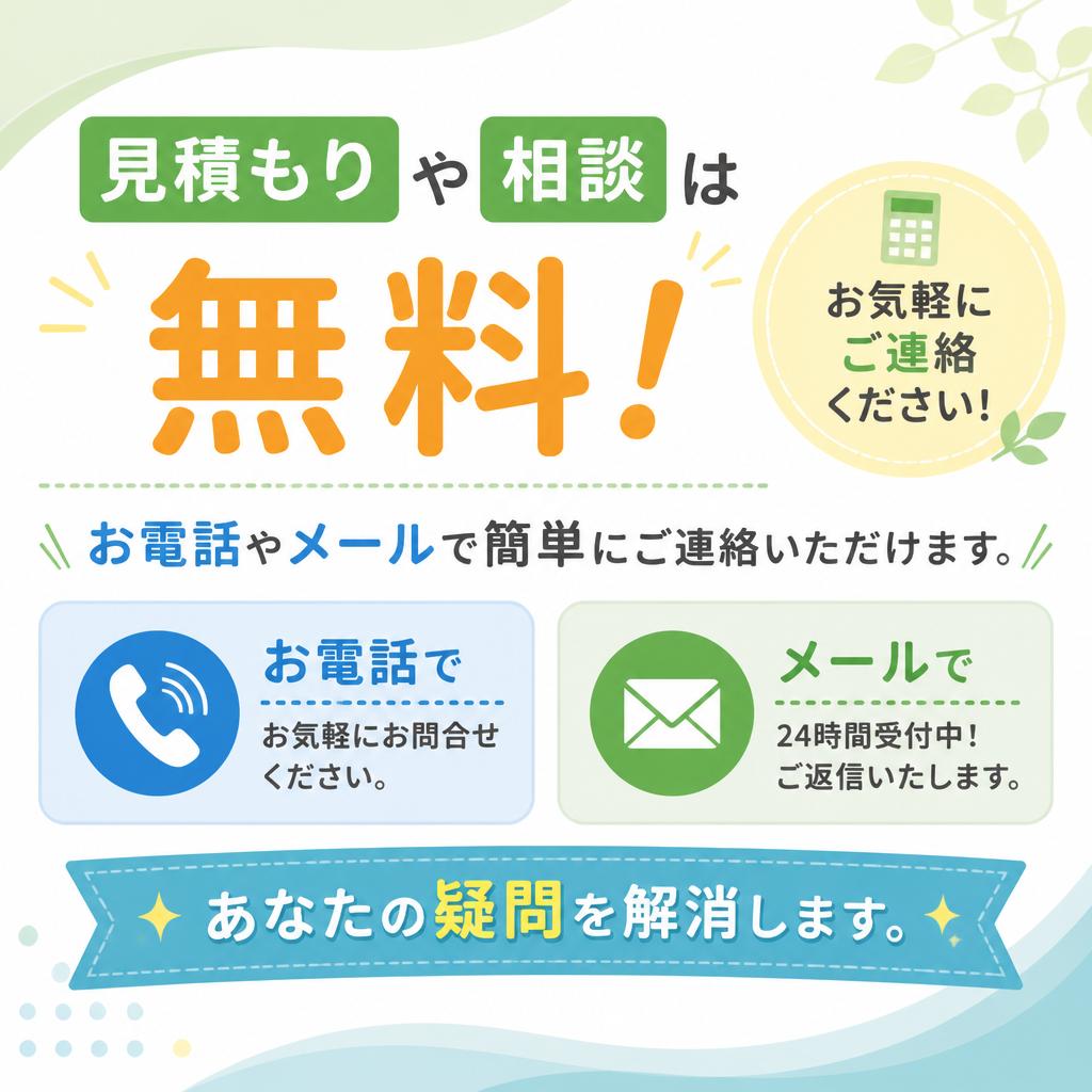 ご相談・見積もりはお気軽に！